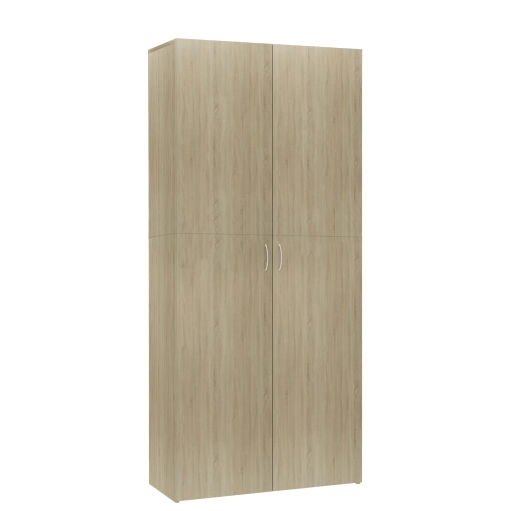 Shoe Cabinet Sonoma Oak Chipboard - 80×35.5×180cm