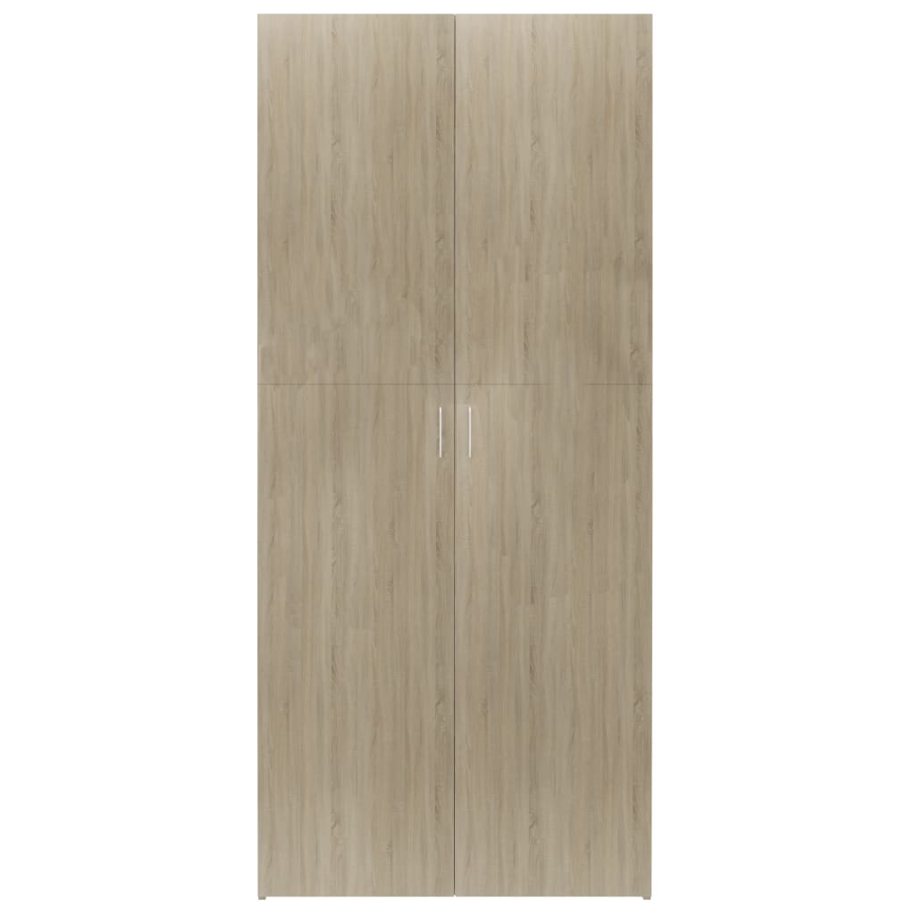 Shoe Cabinet Sonoma Oak Chipboard - 80×35.5×180cm