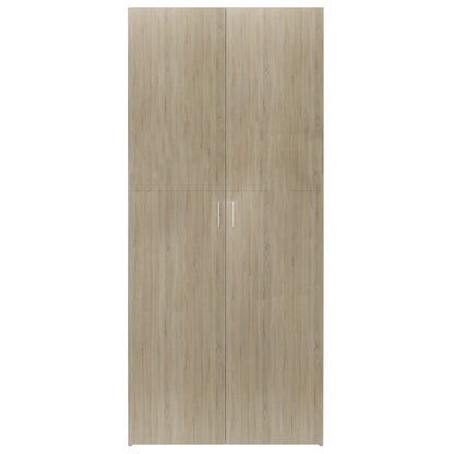 Shoe Cabinet Sonoma Oak Chipboard - 80×35.5×180cm