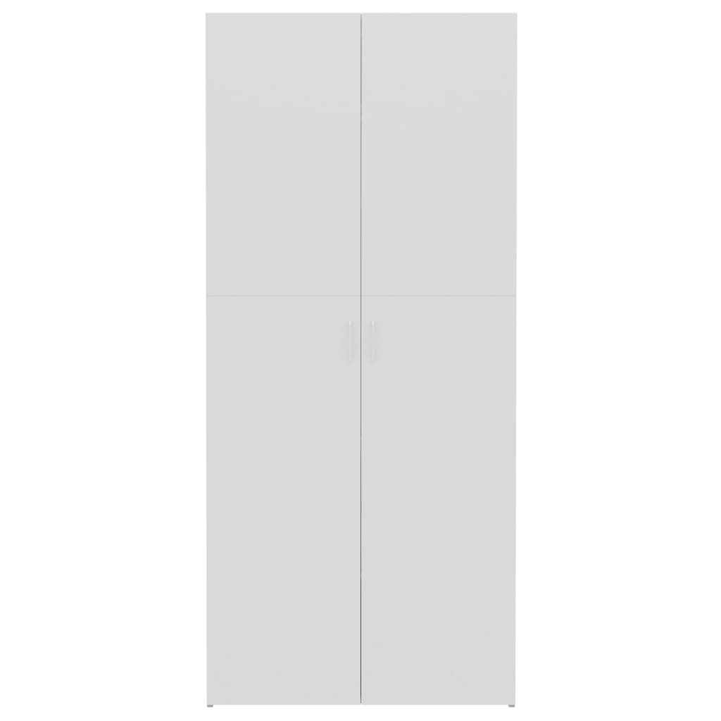 Shoe Cabinet White and Sonoma Oak Chipboard