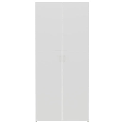 Shoe Cabinet White and Sonoma Oak Chipboard