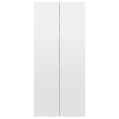 Shoe Cabinet High Gloss White Chipboard