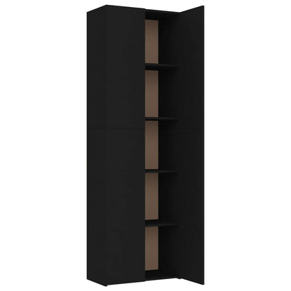 Office Cabinet Black Chipboard