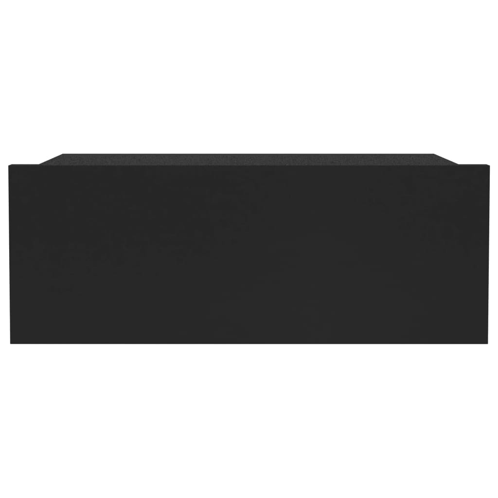 Floating Nightstands 2 pcs Black Chipboard