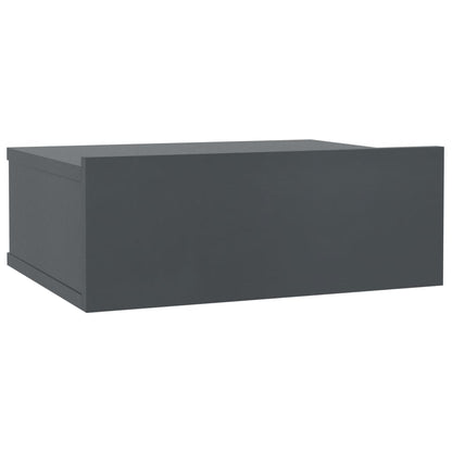Floating Nightstand Grey Chipboard