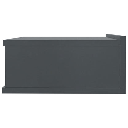 Floating Nightstand Grey Chipboard