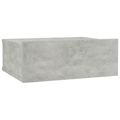 Floating Nightstand Concrete Grey Chipboard - 40×30×15cm