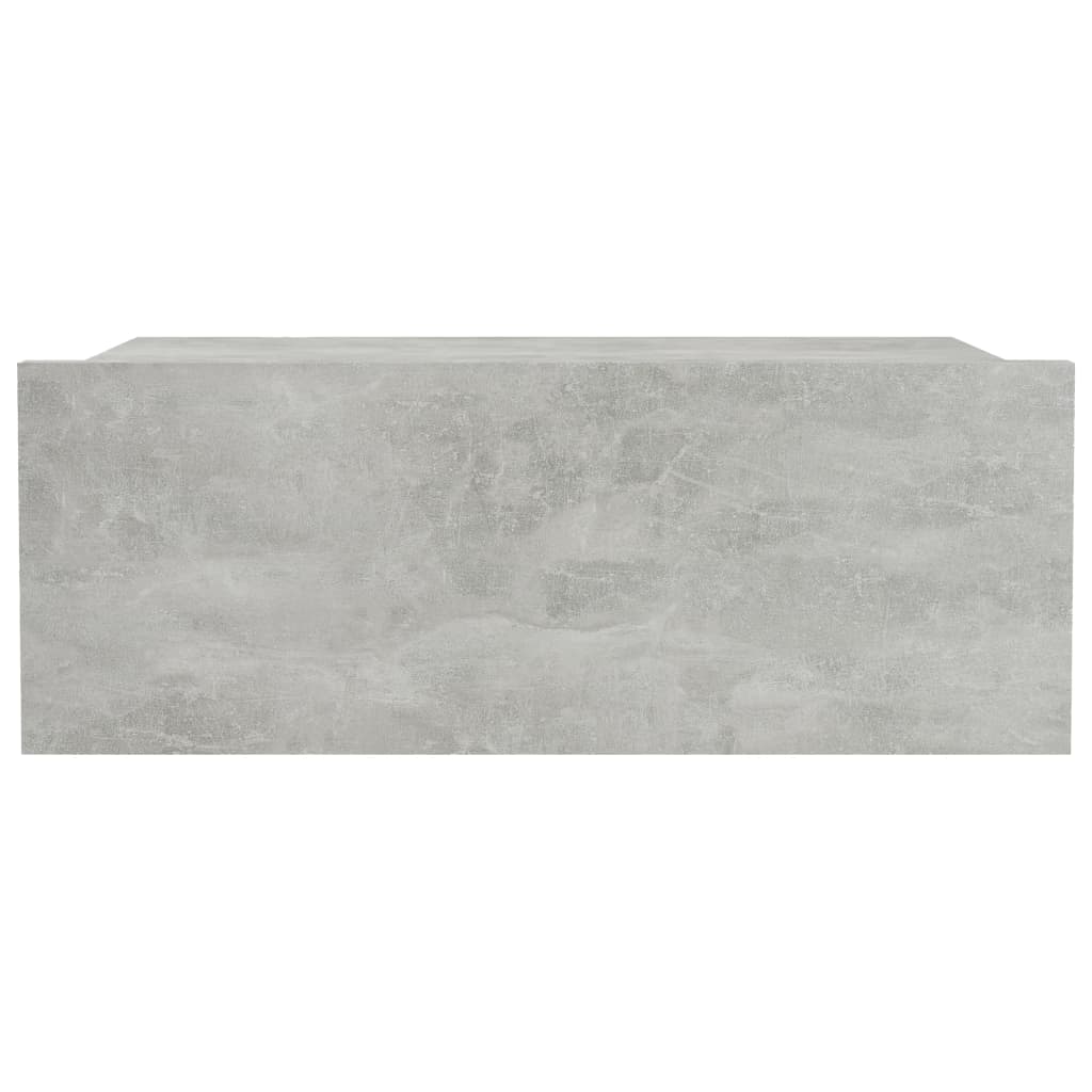 Floating Nightstand Concrete Grey Chipboard - 40×30×15cm