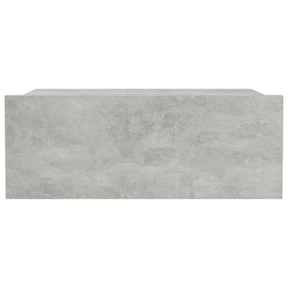 Floating Nightstand Concrete Grey Chipboard - 40×30×15cm