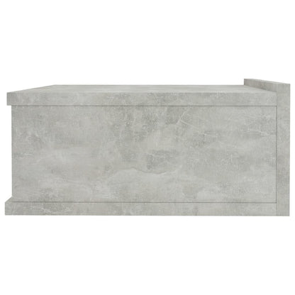 Floating Nightstand Concrete Grey Chipboard - 40×30×15cm