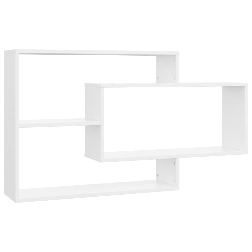 White Wall Shelves 3 Compartments Engineered Wood | HomeAndLiving