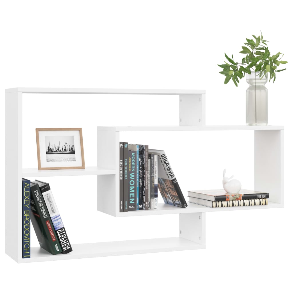 White Wall Shelves 3 Compartments Engineered Wood | HomeAndLiving