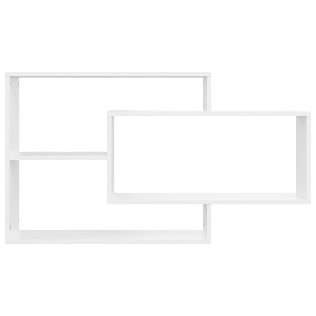 White Wall Shelves 3 Compartments Engineered Wood | HomeAndLiving