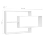 White Wall Shelves 3 Compartments Engineered Wood | HomeAndLiving