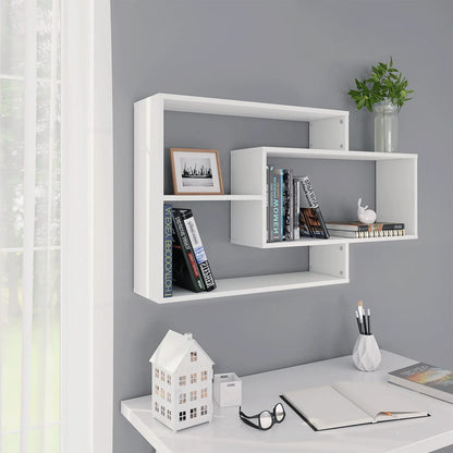 White Wall Shelves 3 Compartments Engineered Wood | HomeAndLiving