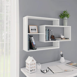 White Wall Shelves 3 Compartments Engineered Wood | HomeAndLiving