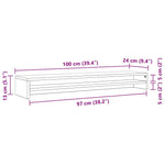 Dual Monitor Stand Desk Riser Sonoma Oak 100cm | HomeAndLiving