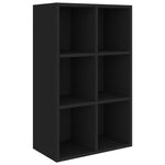 Book Cabinet/Sideboard Black  Chipboard