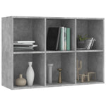 Book Cabinet/Sideboard  Concrete Grey Chipboard