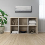 Book Cabinet/Sideboard White and Sonoma Oak  Chipboard
