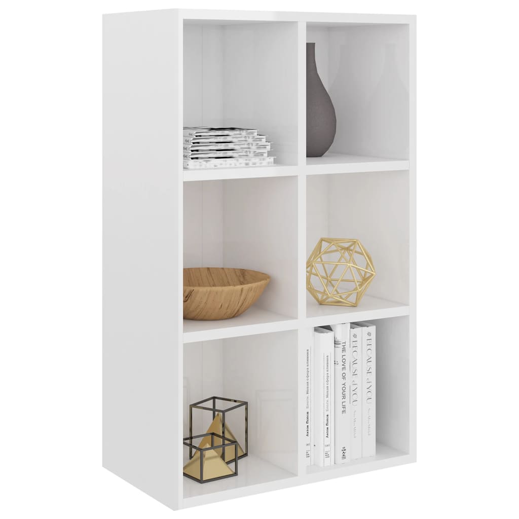 Book Cabinet/Sideboard High Gloss White- Chipboard