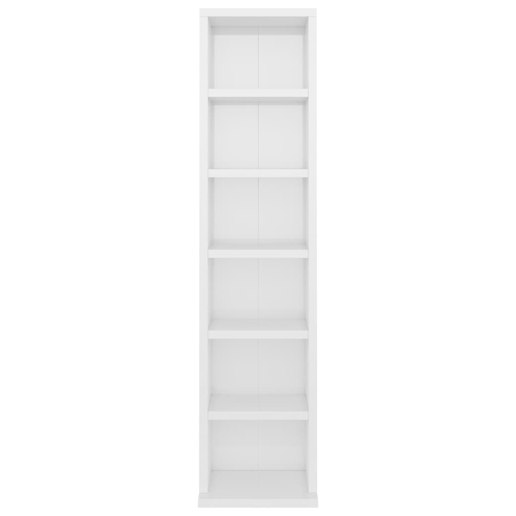 CD Cabinet High Gloss White Chipboard
