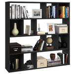 Room Divider/Book Cabinet Black  Chipboard