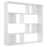 Room Divider/Book Cabinet High Gloss White  Chipboard