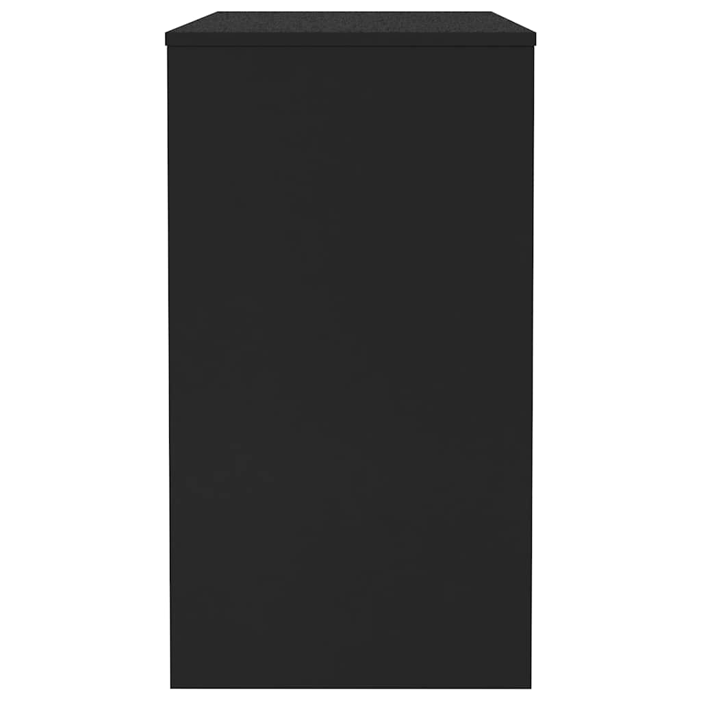 Black Study Desk 90x40cm Engineered Wood | HomeAndLiving
