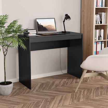 Black Study Desk 90x40cm Engineered Wood | HomeAndLiving