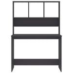 Desk with Shelves Grey Chipboard