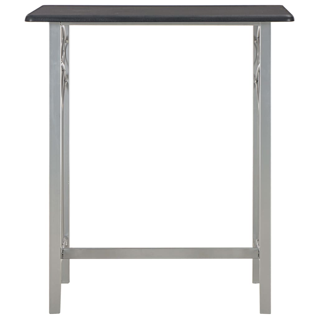 3 Piece Bar Set Wood and Steel