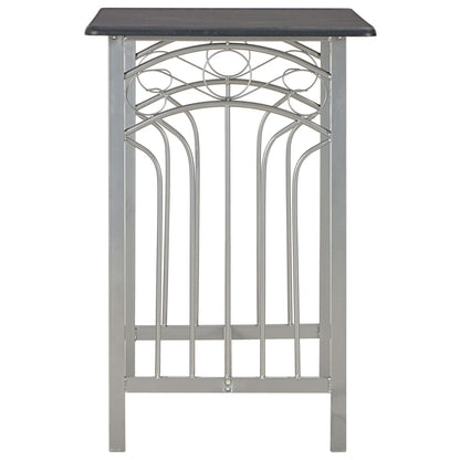 3 Piece Bar Set Wood and Steel