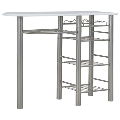 3 Piece Bar Set with Shelves White