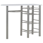 3 Piece Bar Set with Shelves White