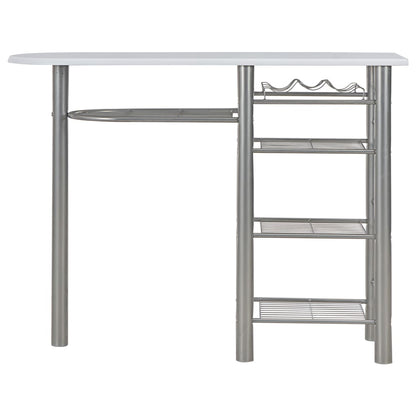 3 Piece Bar Set with Shelves White