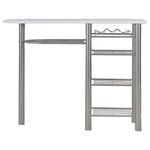 3 Piece Bar Set with Shelves White