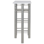 3 Piece Bar Set with Shelves White