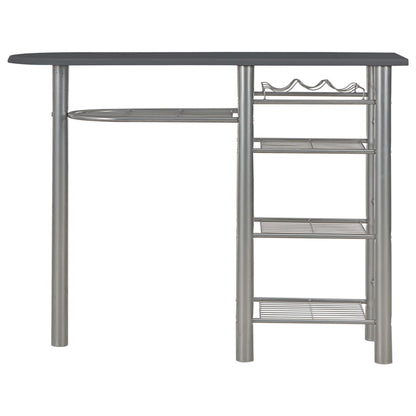3 Piece Bar Set with Shelves Black