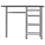 3 Piece Bar Set with Shelves Black