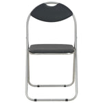 Folding Dining Chairs 2 pcs Black