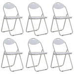 Folding Dining Chairs 6 pcs White