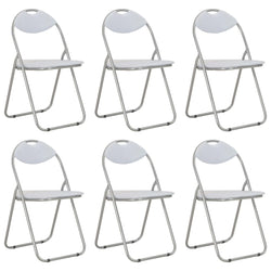 Folding Dining Chairs 6 pcs White