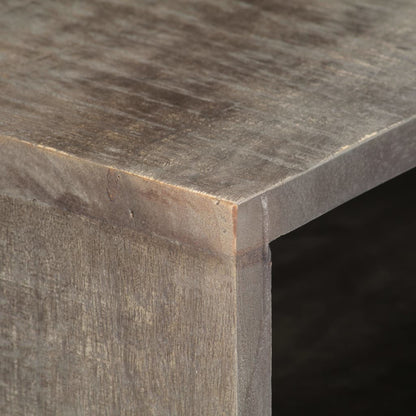 TV Cabinet Grey Solid Rough Mango Wood