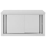 Kitchen Wall Cabinet with Sliding Doors 90x40x50 cm Stainless Steel