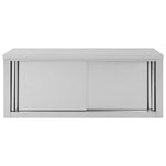 Kitchen Wall Cabinet with Sliding Doors 120x40x50 cm Stainless Steel
