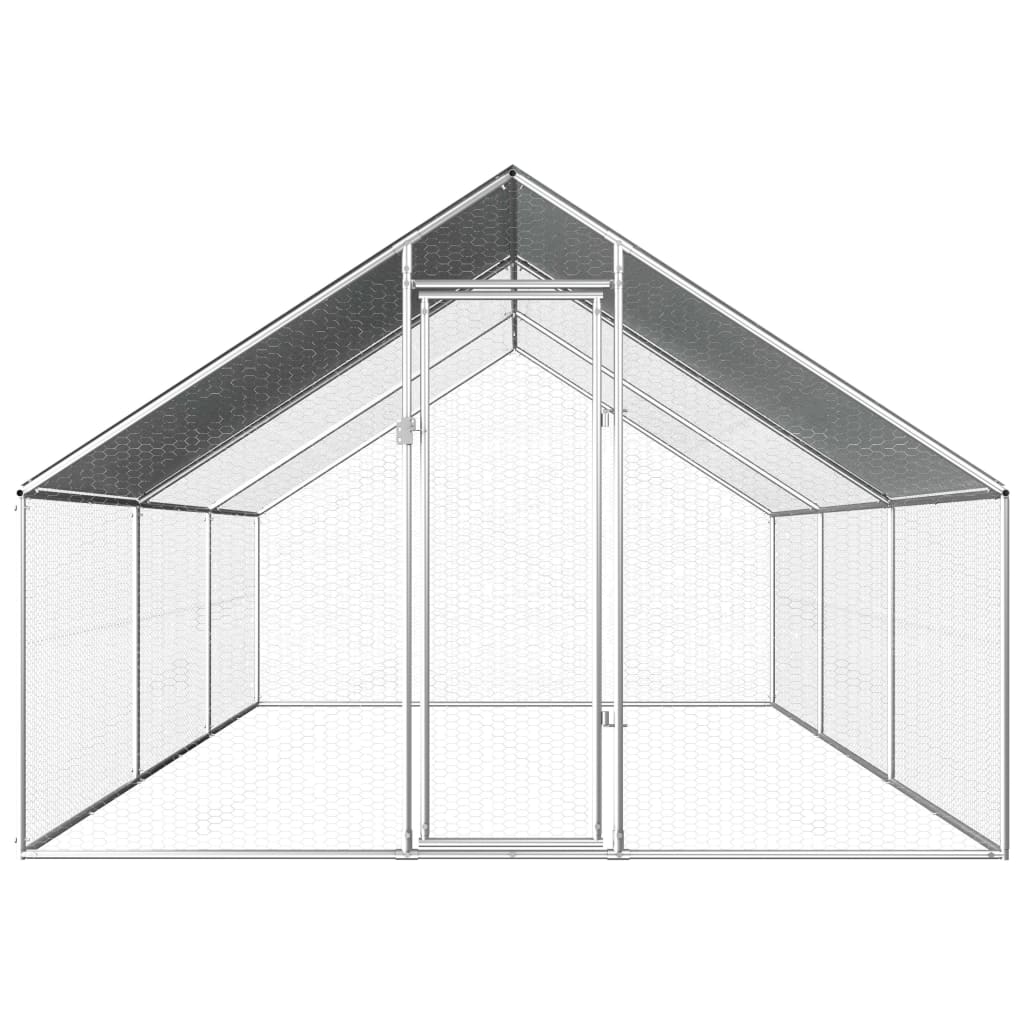 Outdoor Chicken Cage Galvanised Steel 'L