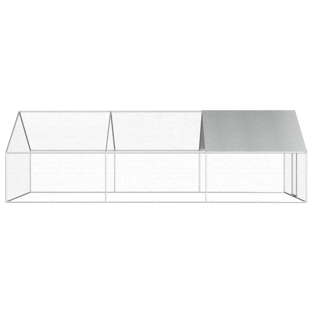 Outdoor Chicken Cage Galvanised Steel 'L