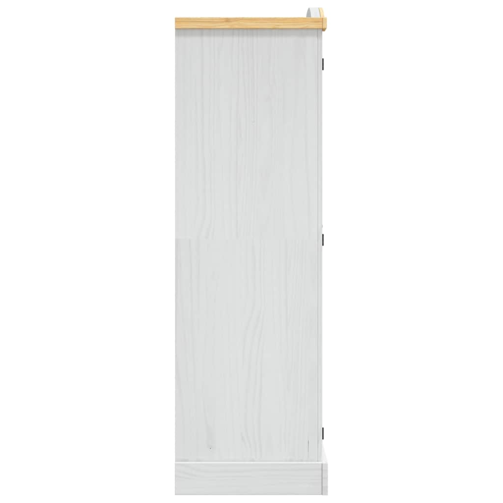 Mexican Pine Wardrobe 2 Door White Rustic | HomeAndLiving