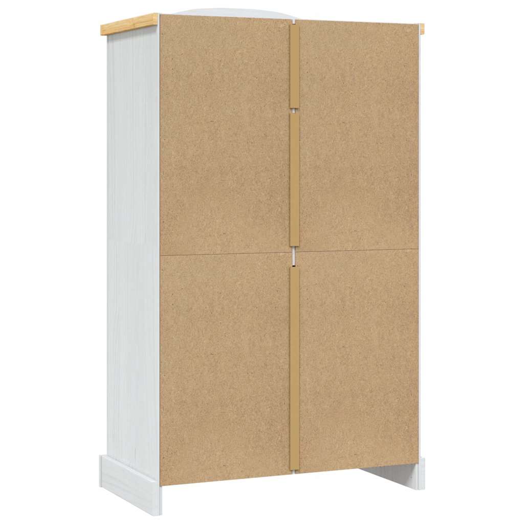 Mexican Pine Wardrobe 2 Door White Rustic | HomeAndLiving